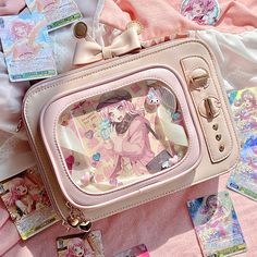 Retro Television, Ita Bag, Plush Bags, Pink Denim, Pink Retro, Punk Goth, Wig Accessories, Platform Boots, A Bag