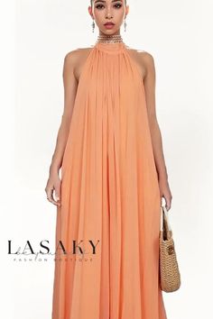 Lasaky - Chic and Stylish Sheer Chiffon Bodysuit Pants with Relaxed Fit and Backless design Elegant Flowy Summer Jumpsuits And Rompers, Elegant Flowy Jumpsuits And Rompers For Summer, Summer Party Chiffon Jumpsuits And Rompers, Elegant Flowy Jumpsuits For Summer, Chic Chiffon Beach Jumpsuits And Rompers, Chic Chiffon Jumpsuits And Rompers For Beach, Summer Party Jumpsuits Maxi Length, Spring Beach Chiffon Jumpsuits And Rompers, Wedding Guest Fashion