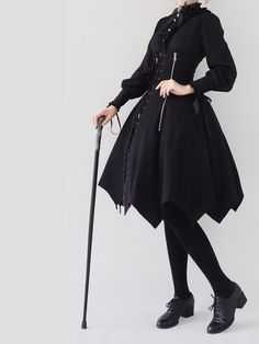 Features: Zipper decoration on both sides, handkerchief hemline, shirring and lace up back waist.  Garment Size:   	 		 			Size(cm) 			1 			2 			3 		 		 			Waist 			60-72 			68-80 			80-100 		 		 			Full Length 			70-82 			70-82 			70-82 Gothic Skirt For Cosplay In Fall, Gothic Skirt For Cosplay And Fall, Black Gothic Corset Dress For Fall, Black Corset Dress For Fall Costume Party, Gothic Black Corset Dress For Fall, Black Cosplay Skirt For Fall, Gothic Skirt For Fall Costume Party, Gothic Skirt For Costume Party In Fall, Gothic Asymmetrical Skirt For Fall