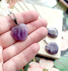 This polished genuine amethyst heart pendant hangs from your choice of chain.The February birthstone, amethyst, is said to strengthen relationships and give its wearer courage. At one time, only royalty could wear the gem. Ancient Greeks thought that the amethyst guarded against intoxication. In fact, “amethyst” comes from amethystos, a Greek word meaning “sober.”Amethysts are the birthstone for February and also traditionally given on the 6th wedding anniversary.- 18" Rhodium Plated Chain. ‚Ä¢ Amethyst Birthstone Heart Pendant Jewelry, Purple Amethyst Heart Necklaces, Purple Amethyst Heart Necklace, Purple Heart-shaped Amethyst Necklaces, Amethyst Heart Pendant Necklace For Gifts, Heart-shaped Amethyst Necklaces As Gifts, Heart Pendant Amethyst Necklace For Gift, Heart-shaped Amethyst Necklace For Gifts, Purple Heart Amethyst Necklace