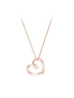 Feminine and elegant accessories designed by J.Estina will embellish your outfit for every occasion - A pendant design featuring a heart with twisted ribbon-like details, charmingly lying sideways.- Recommended for adding a lovely touch to your daily look.- The pierced heart motif pendant design allows for various styles depending on movement or angle.- Skinny chain that goes well with everyone Elegant Rose Gold Heart Necklace For Party, Elegant Heart Cut Necklace For Party, Elegant Open Heart Necklaces For Party, Elegant Rose Gold Jewelry With Heart Detail, Elegant Open Heart Jewelry For Party, Elegant Double Heart Necklace For Formal Occasions, Formal Heart Necklace With Clavicle Chain, Formal Heart Pendant Necklace With Clavicle Chain, Elegant Rose Gold Heart Charm Necklace