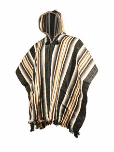 Stripes of black, warm beige, and deep charcoal, are tightly woven to create a handsome and high quality garment. Soft alpaca wool lines the inside and feels wonderful against your skin. Skillfully made by artisans in the highland city of Puno, Peru. Located on the shore of Lake Titicaca, it is a sacred place for the Inca civilization. Incan mythology says the first Inca king, Manco Capac, was born here. According to myth, this is the place from which the world was created, when the god Viracoch Incan Mythology, Peruvian Poncho, Inca Civilization, Lake Titicaca, Warm Beige, Sacred Places, Alpaca Wool, Alpaca, Peru