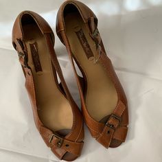 Super Cute Vintage Peep Toes. Brand New, Never Worn. Very 80s 80s Shoes, Belt Buckles, Shoes Women Heels, Shoes Heels, Super Cute, Cute Outfits, Size 7, Women Shoes, Brand New