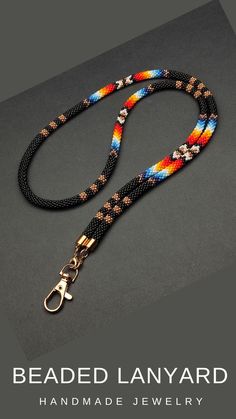 Rainbow teacher lanyard beaded Native American style Multicolor Lanyards With Lobster Clasp For Everyday Use, Multicolor Beaded Lanyard With Key Leash, Multicolor Lanyard With Key Leash As Gift, Multicolor Lanyards With Round Beads And Key Leash, Multicolor Lanyards With Key Leash As Gift, Multicolor Lanyard With Key Leash For Gift, Multicolor Lanyards With Key Leash, Teacher Lanyard Beaded, Lanyard For Keys