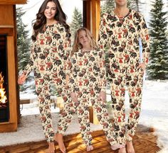 Pagan Christmas Demon Krampus illustration PJ set, women pull over lounge pajamas, Rustic cabin Christmas gift, Holiday sleepwear long John 🌟 Product Description: Size: Mens S - 6XL           Women XS - 6XL           kids 3T to 16           ( Please measure to ensure sizes are fit according to the size chart in the gallery) Luxuriate in the softness of our 18.52 Oz. pajama set, expertly made from 100% polyester. This two-piece ensemble includes a long-sleeve tee and coordinating pants, providin Cozy Long Sleeve Christmas Sleepwear, Matching Long Sleeve Winter Sleepwear, Matching Winter Sleepwear For Loungewear, Winter Matching Sleepwear For Loungewear, Matching Winter Sleepwear For Home, Winter Matching Sleepwear For Home, Christmas Long Sleeve Lounging Sleepwear, Christmas Long Sleeve Sleepwear For Lounging, Long Sleeve Christmas Loungewear