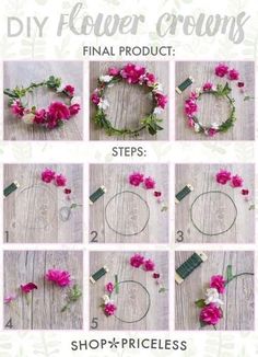 how to make a flower crown with flowers and greenery step by step instructions for beginners