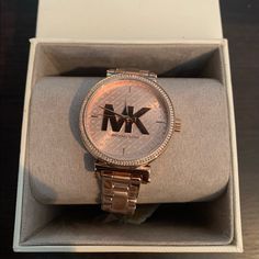 Brand New Michael Kors Rose Gold Women’s Watch. Never Been Worn, Still In Plastic And With Tags On. Mk Watch Women, Michael Kors Lexington, Mk Watch, Watches Women Michael Kors, Gold Michael Kors Watch, Rose Gold Watches Women, Michael Kors Wristlet, Rose Gold Watches, Michael Kors Accessories