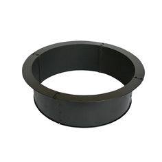 a black metal ring on a white background