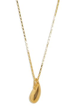 A squared paper-clip chain modernizes your look with this sterling silver necklace that suspends an abstract pendant and is plated with gleaming 18-karat gold. 16" chain length, 2" extender 3/4" pendent drop, 1/2" width Sterling silver/18k-gold plate Imported Modern Sterling Silver Necklace, Tarnish Resistant, Modern Sterling Silver Tarnish-resistant Necklace, Elegant Sterling Silver Charm Necklace With Paperclip Chain, Minimalist Necklace With Rectangular Pendant On Cable Chain, Modern Everyday Necklace With Cable Chain, Modern Everyday Charm Necklaces With Initial Pendant, Modern Initial Pendant Charm Necklace For Everyday Wear, Modern Cable Chain Necklace For Everyday, Modern Everyday Initial Pendant Charm Necklace