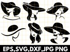 the silhouettes of women in hats