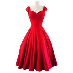 Simple Red Dress, Plain Skater Dress, Confirmation Dresses, Vintage Dress Form, Vintage Red Dress, Sweetheart Neckline Dress, Robes Vintage, Elegant Party Dresses, Red Dress Short