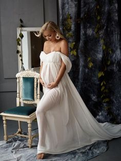 Maternity Wedding Dress Maternity Photo Shoot Dress Chiffon - Etsy Parent Photoshoot, Pregnancy Wedding Dress, Long Corset Dress, Flowy Maternity Dress, Maternity Wedding Gown, Maternity Photo Shoot Dress, Wedding Dress Maternity, Long Maternity Dress, Home Maternity Photography