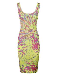 90% Viscose, 10% Elastane Tank Dresses, Green Dress Casual, Versace Dress, Green Midi Dress, Versace Jeans Couture, Slim Dresses, Versace Jeans, Gianni Versace, Yoga Wear