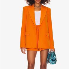 Reposhing This Item I Purchased From @Avacaz. Loved It, But Ready To Rotate For Something New. Questions? Leave A Comment Below! Nwt Orange Notch Lapel Outerwear For Spring, Chic Orange Outerwear For Work, Chic Orange Blazer For Spring, Chic Orange Blazer For Fall, Chic Orange Fall Blazer, Chic Orange Long Sleeve Blazer, Power Blazer Set Orange, Tailored Long Sleeve Orange Outerwear, Orange Single Breasted Long Sleeve Outerwear