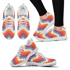 Native American Shoes, Indians Native American Navajo Aztec Tribal Print Women Shoes Sneakers – Excoolent Sneakers are the epitome of style and comfort. Crafted with precision and made from high-quality materials, they offer a perfect blend of fashion and functionality. The cushioned sole provides exceptional support, making them ideal for all-day wear. Whether you’re strolling... Native Patterns, Women Shoes Sneakers, American Shoes, Sneaker Design, Unique Sneakers, White Sneakers Women, Black Sneakers, Native American Indians, American Indian