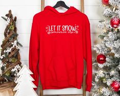 Let It Snow Hoodie Christmas Hoodie Joy Hoodie Winter - Etsy Bangladesh Solid Hoodie, Merry Christmas Ya Filthy Animal, Animal Hoodie, Nurse Christmas, Aesthetic Christmas, Christmas Hoodie, Funny Christmas Gifts, Secret Santa Gift, Xmas Shirts