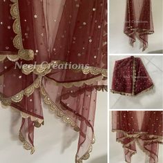 Gold Dupatta With Pallu Shawl Shape, Gold Dupatta With Pallu Shawl, Gold Chinon Dupatta With Dabka Work, Anarkali Dupatta With Zari Work In Nida Fabric, Gold Shawl Dupatta With Pallu, Traditional Nida Dupatta With Mirror Work, Gold Anarkali Style Sheer Dupatta, Gold Salwar Kameez With Dupatta In Nida Material, Festive Anarkali Dupatta In Nida