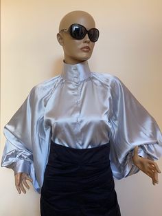 "This is a very stylish Womens Silk blouse. It is comfortable and cozy. Made for a free flowing fit. Great for all year around and for any special occasion or casual day can be dressed up or dressed down. SIZE CHART SIZE S - US 6, UK 8, EU 36 bust: bust around 34.5\"/90cm Waist: waist around 27.5\"/70cm Hips: hips around 34.5\"/90cm For more beautiful designs, please visit and my new shop: https://www.etsy.com/shop/JustMariyaFromBG?ref=seller-platform-mcnav" Solid Color Shirt For Spring Party, Elegant Solid Blouse For Summer, Elegant Solid Color Blouse For Summer, Elegant Fitted Blouse, Fitted Solid Color Elegant Blouse, Sleek Formal Spring Shirt, Elegant Blouse For Night Out, Chic Semi-formal Blouse, Elegant Solid Color Padded Blouse