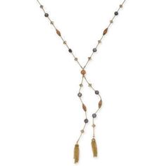 Tipped With Fashionable Chain Tassels, This Cute Lariat Necklace By I.N.C. International Concepts Is Wonderfully Accented With An Assortment Of Beads And Crystals. Tipped With Fashionable Chain Tassels, This Cute Lariat Necklace By I.N.C. International Concepts Is Wonderfully Accented With An Assortment Of Beads And Crystals. Set In Gold-Tone Mixed Metal Approx. Length: 28 + 3 Extender; Approx. Drop: 9 Lobster Clasp Closure Created For Macys Photo May Have Been Enlarged And/Or Enhanced. Elegant Multicolor Lariat Necklace, Adjustable Gold Lariat Necklace With Dangling Beads, Beaded Lariat Tassel Necklace, Adjustable Gold Beaded Tassel Necklace, Elegant Brown Lariat Beaded Necklace, Adjustable Lariat Necklace With Tassels, Elegant Multicolor Lariat Beaded Necklaces, Elegant Multicolor Lariat Beaded Necklace, Elegant Gold Tassel Necklace With Dangling Beads