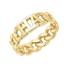 Our cult favorite cuban ring is now a personalized treasure you can wear as a custom chic piece. Perfect for adding your loved ones or your favorite initials while making a fashion statement, this masterfully designed cuban will surely amplify your ring stack! Available in 1, 2, or 3 letter options and in all 3 colors of gold. 

Size: 6mm(W) 
Customizable up to 3 letters
Solid 14K Gold
Lifetime Guarantee
Made in Los Angeles Cuban Ring, Cuban Link Ring, Floating Diamond Ring, Custom Gold Jewelry, Bezel Diamond Rings, Personalized Gold Jewelry, Cross Earrings Studs, Cuban Link Chain Necklaces, Letter Ring