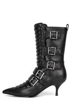 Boot Fits, Chic Leather, Fat Face, Black 7, Vuitton Bag, Mid Calf Boots, Kitten Heel, Jeffrey Campbell, Leather Fabric