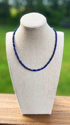 Blue Lapis Lazuli Necklace This stunning necklace is made with natural and genuine lapis lazuli stone beads. It is strung on professional grade jewelry cord and secured with a high quality clasp of your choice.  Made to order and made to last.  Special requests are always welcomed <3 Blue Stone Necklace, Lapis Necklace, Lapis Lazuli Necklace, Lapis Lazuli Stone, Jewelry Blue, Necklace Crystal, Blue Lapis, Necklace Gemstone, Necklace Boho