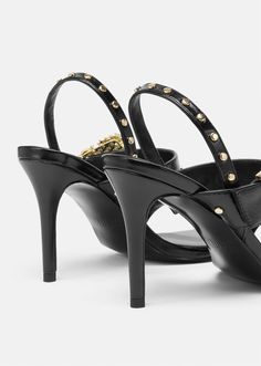 These open-toe sandals with high stiletto heels are embellished with studs and accented by a Baroque buckle. Appointment Book, Slingback Sandals, Sandals For Sale, Open Toe Sandals, Toe Sandals, Slingback Sandal, Online Design, Accessories Design, Stiletto Heels