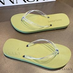 Lasaky - Comfortable Flip-Flop Sandal for Everyday Wear Non-slip Summer Jelly Sandals For Vacation, Summer Non-slip Jelly Sandals For Vacation, Summer Jelly Sandals For Vacation With Non-slip Design, Vacation Flip Flops Open Toe, Trendy Solid Color Beach Flip Flops, Non-slip Green Flip Flops For Vacation, Non-slip Summer Jelly Sandals For Beach, Green Non-slip Flip Flops For Vacation, Solid Color Open Toe Flip Flops For Beach