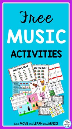 the free music activities for kids to learn and use with their teacher's hands