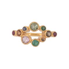 Emerald, Sapphire ,Ruby, Tourmaline & Citrine 14K Gold Vermeil Over Sterling Silver Ring 925 Silver = 3.20 gm. Emerald, Sapphire ,Ruby, Tourmaline & Citrine = 1.00 ct. Emerald is the birthstone for May and is a symbol of rebirth and love. Citrine is the birthstone for November and is a symbol of healthy mind and happiness. Blue Sapphire is the birthstone for September and is a symbol of heaven. Ruby is the birthstone for July and is a symbol of energy, power and love. Tourmaline is the birthston Multi-stone Tourmaline Gemstones, Multi-stone Tourmaline Gemstones For Anniversary, Yellow Gold Tourmaline Birthstone Ring, Tourmaline Birthstone Ring In Yellow Gold, Ruby Tourmaline, Emerald Band, Energy Power, Garnet Stone, Sterling Silver Hoop Earrings