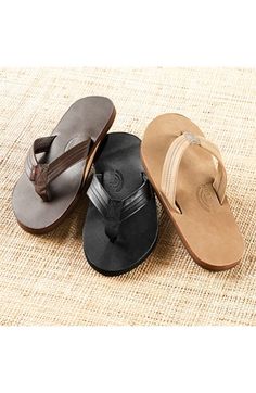 Rainbow '301Alts' Sandal (Men) | Nordstrom Classic Flip Flops With Single Toe Strap For Vacation, Classic Leather Footbed Flip Flops For Vacation, Classic Toe Post Flip Flops With Leather Footbed, Classic Leather Footbed Toe Post Flip Flops, Classic Leather Flip Flops, Classic Slip-on Beach Flip Flops, Classic Toe Post Flip Flops For Beach, Classic Beach Slip-on Flip Flops, Classic Open Toe Flip Flops With Cushioned Footbed