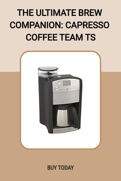 A coffee machine with a stainless steel carafe and integrated grinder, showcasing its programmable features. Coffee Ritual, Coffee Machine, Cup Of Coffee, Ritual, Coffee Maker, Coffee Cups, Built In