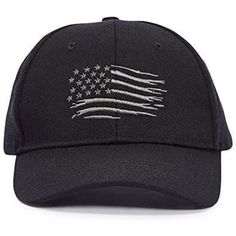 Show off your patriotic side thanks to this black American flag hat. This baseball cap for men can be used for a variety of purposes such as a hot day outside, outdoor activities, and sports. You can also wear the patriotic American hat for the 4th of July, Memorial Day, or Labor Day. A great fit for most head sizes, the hat is one size fits most and measures 22.1-24.4 inches in circumference. The American flag cap is made of high-quality durable acrylic, wool, and spandex that is lightweight an Black American Flag, American Hat, American Flag Hat, Mens Hats Baseball, Flag Hat, Men Baseball Cap, Hat For Men, Hat For Man, Head Accessories