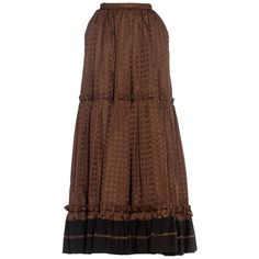 1970S LANVIN Brown Haute Couture Silk Full Pleated Peasant Skirt Brown Haute Couture, Peasant Skirt, Jeanne Lanvin, Vintage Rock, Fashion Group, Vintage Apparel, Issey Miyake, Lanvin, Vintage Clothing