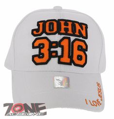 JESUS JOHN 3:16 I LOVE JESUS CHRISTIAN BASEBALL CAP HAT WHITE JESUS JOHN 3:16 I LOVE JESUS CHRISTIAN BASEBALL CAP HAT WHITE NEW - WITH TAGS 100% High End Acrylic Logos and designs are fully embroidered Size: One Size Fits All VELCRO ADJUSTMENT Shipping Payment Terms of Sale SHIPPING We ship Worldwide. We ship to USA 48 continental states, Item usually will be shipped out within 1~3 business days after payment received. We only ship to confirmed addresses. Non USA Customers: First Class Internati White Jesus, I Love Jesus, John 3 16, John 3:16, Love Jesus, John 3, Payment Received, Jesus Loves Me, One Size Fits All