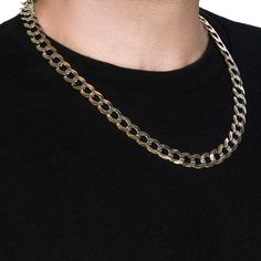 This pave curb chain comes in 14k two tone gold and has a width of 11.23 millimeters. Chain Information Width 11.23 mm Chain Type Curb Clasp Type Lobster Clasp Approximate Weight 70.9 gram(s) - 88.8 gram(s) Available Sizes 24 - 30" Metal 14K Two-Tone Gold " White Gold Chunky Cuban Link Necklace, Cuban Link Curb Chain Necklace, White Gold Cuban Link Necklace With Curb Chain, Gold Cuban Link Necklace With Curb Chain, Urban Sweater, Urban Fashion Trends, Urban Clothing, Sweater Collection, Unisex Shoes