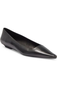 Jeffrey Campbell Pistil Pointed Toe Flat (Women) | Nordstrom Modern Flat, Pointed Toe Flats, Jeffrey Campbell, Womens Flats, Sleek, Nordstrom, Free Shipping, Leather