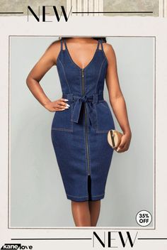 Plus Size Denim Blue Zipper Belted Bodycon Dress Chic Plus Size, Plus Size Denim, Elevate Your Style, Denim Blue, Women's Style, Plus Size Fashion, Your Style, Blue Denim, Bodycon Dress