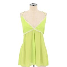 Nwot Vintage Y2k Eden Usa Women’s Neon Yellow Cami Tank Top Sheer Lace Plus Size 3x Made In Usa Early 2000’s 00’s Sexy Indie Brand New, Never Worn. No Tags Included. Size: 3x Length: 28.5” Pit To Pit: 21” V-Neck Neckline Spaghetti Strap Sleeves White Lace Trim Sheer Panel Bodice All Measurements Are Approximate. Measurements Taken Laying Flat. Photos Lynn’s Closet, Llc 2024 All Items Come From A Smoke-Free, Pet-Free Environment. We Take Extreme Pride In Making Sure You Have An Excellent Experien Green V-neck Sleepwear For Summer, Green V-neck Summer Sleepwear, V-neck Top For Bedtime In Summer, Spring Coquette Cami Top, Spring Flirty Cami Top, Spring Green Sleeveless Sleepwear, Summer Coquette Cami Sleepwear, Coquette Cami Sleepwear For Summer, Green Sheer Sleepwear