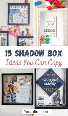 the top ten shadow box ideas you can copy to make it look like they're in