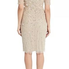 Beaded Cocktail Dress Embellished Sheath Midi Dress For Cocktail, Knee-length Evening Mother Of The Bride Dress For Spring, Elegant Embellished Sheath Midi Dress, Evening Knee-length Mother Of The Bride Dress For Spring, Knee-length Mother Of The Bride Dress For Spring Evening, Elegant Summer Mother Of The Bride Dress With Sequins, Elegant Embellished Dresses For Mother Of The Bride, Spring Embellished Mother Of The Bride Dress For Party, Elegant Embellished Knee-length Evening Dress