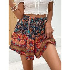 Fabric:Polyester; Gender:Women's; Style:Vacation; Elasticity:Micro-elastic; Occasion:Weekend,Holiday; Fit Type:Loose Fit; Function:Comfort; Pattern:Floral; Design:Print; Pants Type:Shorts,Swing; Front page:FF; Listing Date:04/03/2023; Production mode:External procurement; Hips:; Waist:; Fit US Size:null; Fit UK Size:null; Fit EU Size:null; Pants Length:Short; Print Type:3D Print Floral Print Design, Style Upgrade, Shorts Casual, Boho Print, Floral Print Shorts, Designer Shorts, Type Of Pants, List Style, Different Fabrics