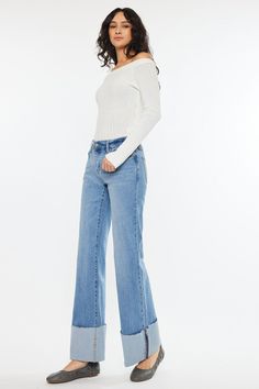 Want to step out of your comfort zone in this fun wide flare jeans. Made with comfort stretch denim for the upmost comfort. Kancan Cuffed Jeans Mid Rise Wide Leg Medium Wash 5 Pocket Design Zip Fly Rise 9 1/4" Inseam 31" (size 5) Wasit: 5-29" 7-30" 9-31.5" 11-33" RESTOCKED Casual Wide Leg Flares For Fall, Casual Light Wash Flares For Fall, Casual Straight Leg Flares For Fall, Wide Flare Jeans, Out Of Your Comfort Zone, Jeans Mid Rise, Denim Outerwear, Cuffed Jeans, Jumpsuit Shorts Rompers