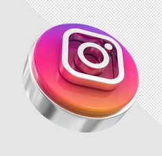 an image of a pink and orange object on a white background with the word instagram above it