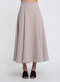 KAAREM - Panax Panel Maxi Skirt - Beige Sesame Beige Maxi Skirt, Linen Maxi Skirt, Skirt Elegant, Blind Stitch, Elegant Skirt, Midi Length Skirts, Hook And Eye, A Hook, Fashion Woman