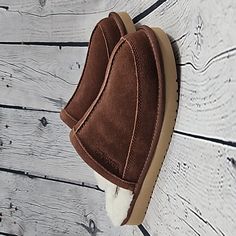 New Without Tags Brand: Koolaburra By Ugg Bordon Size: 10 Color: Brown Material: Suede/Faux Fur Measurements: Length: 12 1/8" Width: 4 5/8" Heel Height: 1" B:1 Koolaburra By Ugg, Brown Suede, Slip Ons, Loafer Shoes, Faux Fur, Heel Height, Men's Shoes, Loafers, Slip On