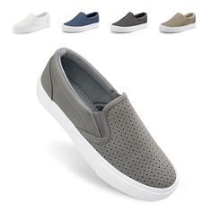 PRICES MAY VARY. WOMEN'S FASHION SNEAKERS: These jenn ardor slip on sneakers are perfect as womens tennis shoes, with a cute and fashionable appearance, breathable and sweat-absorbing, are great walking shoes for women, fall shoes for women 2023. SLIP ONS FOR WOMEN HANDS FREE: Elastic band on each side for a snug, comfortable fit with no tying required, these women's slip-on sneakers are easy to slide in and out. MEMORY FOAM INSOLE: Inside of these women's slip-on shoes feels like step-on clouds Casual Flat Slip-ons With Perforations, Gray Casual Loafers With Flat Heel, Gray Slip-ons With Flat Heel, Casual Gray Low-top Loafers, Gray Slip-on Casual Loafers, Casual Gray Loafers With Rubber Sole, Slip-on Low-top Loafers With Perforations, Low-top Slip-on Loafers With Perforations, Casual Slip-on Loafers With Perforated Toe Box