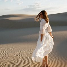 Women Flowy Dress, White Dress Beach Photoshoot, Beach Engagement Dress, White Hippie Dress, White Flowy Maxi Dress, Ethereal Style, Cape Wedding, Branding Session, White Boho Dress