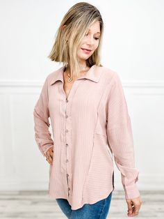 Upgrade your wardrobe with our Striped Linen Oversized Long Sleeve Button Down Top! Made with high-quality linen, this top offers comfort and style. The oversized fit and long sleeves add a touch of casual elegance, perfect for any occasion. (Don't miss out on this versatile top! Grab yours today!) Fabric content: 75% Polyester, 25% Linen Versatile Long Sleeve Buttoned Tops, Versatile Long Sleeve Tops With Buttons, Chic Oversized Long Sleeve Top For Spring, Effortless Long Sleeve Shirt For Day Out, Casual Long Sleeve Top With Buttons For Spring, Oversized Effortless Tops With Button Closure, Effortless Oversized Tops With Button Closure, Chic Long Sleeve Top For Spring Everyday Wear, Oversized Long Sleeve Top For Spring