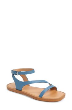 Make no mistake, these ankle-strap sandals with an asymmetric strap are a reliable complement to all of your warm-weather fits. PS: the leather-wrapped sole and Madewell's MWL Cloudlift Lite padding add additional comfort and support. Leather upper and lining/synthetic sole Imported Strappy Slingback Sandals With Leather Footbed, Spring Leather Strap Sandals, Spring Ankle Strap Sandals With Single Strap, Spring Sandals With Single Ankle Strap, Summer Sandals With Single Ankle Strap, Spring Sandals With Ankle Strap And Single Strap, Spring Adjustable Ankle Strap Footbed Sandals, Spring Double Strap Slingback Sandals With Leather Footbed, Chic Ankle Strap Footbed Sandals For Vacation